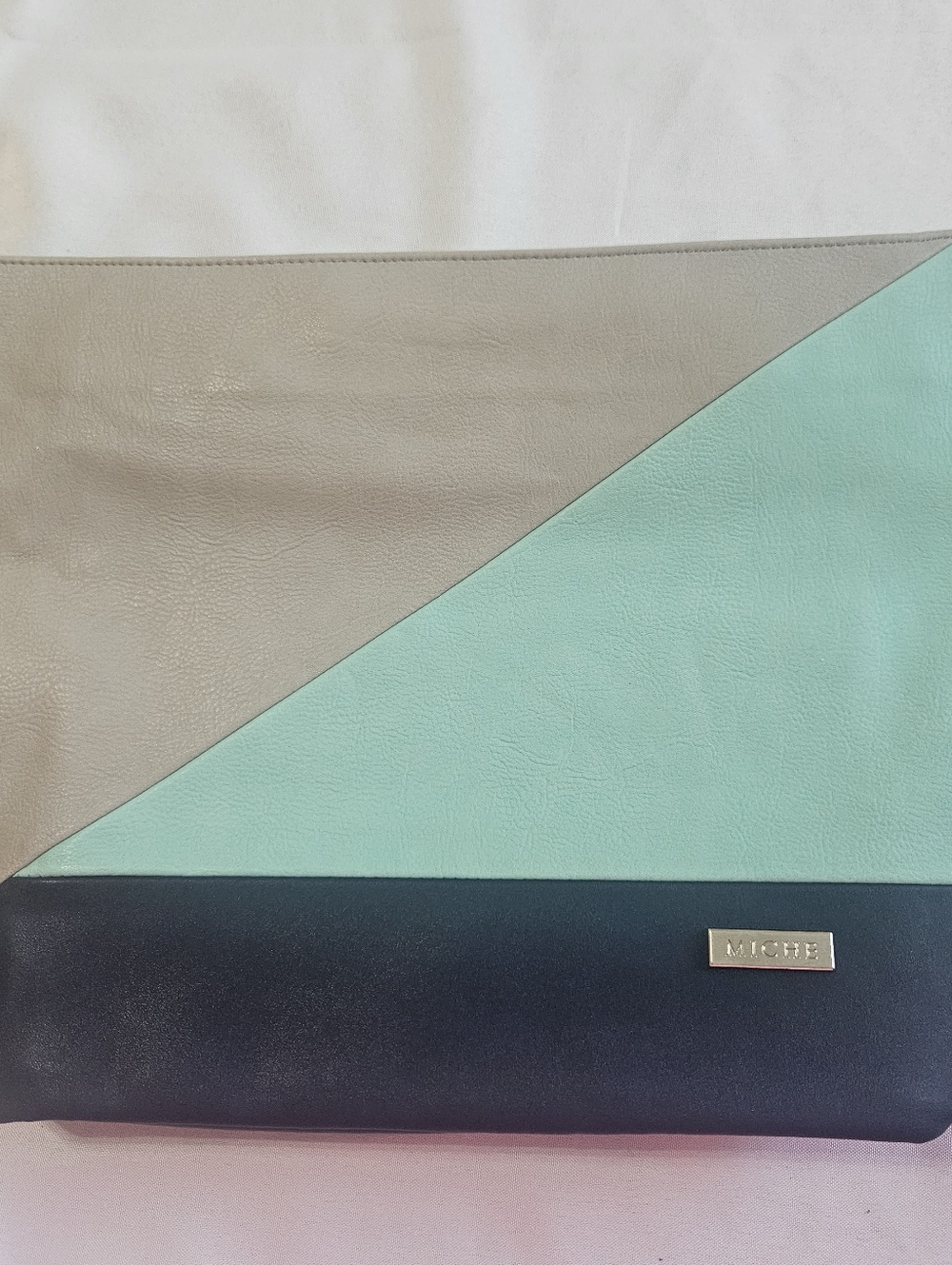MICHE Mosaic Demi Shell - Mint, Gray & Navy